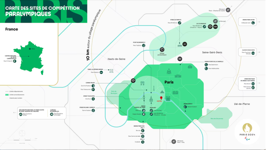 map of Games competitions venues